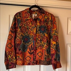 Coldwater Creek Multicolor Floral Jacket